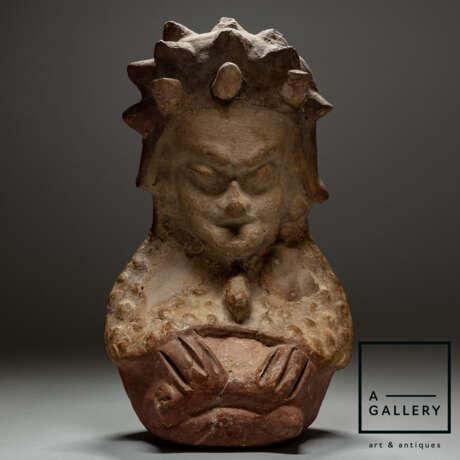Древняя керамика «Фигура жреца, 500 г. до н.э.-500 г. н.э.», неизвестен, Керамика, Эквадор, 500 гг. до н.э. - 500 гг. н.э. г. - фото 1