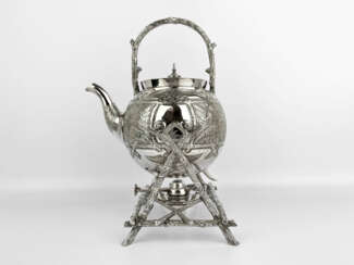 Teapot with warmer, Briddon Brothers, Metal, Англия, 1863