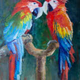 Painting, paint “Parrots. Oil painting for home or office”, Canvas, Oil paint, Contemporary art, Animalistic, Byelorussia, 2021 - photo 1