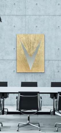 Painting “Golden rays of Victory”, Дерево, акриловые краски, поталь, льняная олифа, Acrylic paint, Contemporary art, символ, Russia, 2020 - photo 3