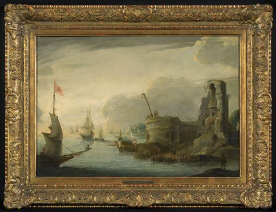 Vernet, Claude Joseph (1714 Avignon - 1789 Paris) - Umkreis. Ideale Hafenansicht - Foto 2