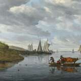 Ruysdael, Salomon van (nach 1600 Naarden - 1670 Haarlem). Große Flusslandschaft - Foto 1