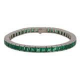 Armband mit 45 Smaragdcarrés von schöner Farbe und Leuchtkraft, - photo 1