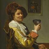 Werff, Adriaen van der (1659 Karlinger-Ambacht - 1722 Rotterdam) - Umkreis. Portrait eines jungen Herren mit Weinglas und Pfeife - фото 1