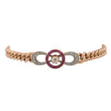 Bracelet avec une jolie carrure rubis-diamant "Infinite", - photo 1