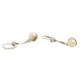 Paar Art Déco Ohrhänger mit Perlen und Diamanten - фото 3