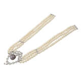 Dreireihiges Kropfband aus Perlen, - фото 3