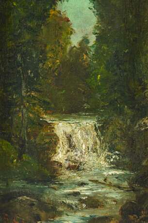 Courbet, Gustave (1819 Ornans - 1877 La Tour de Peitz) - und Werkstatt. Wasserfall im Walde - фото 1
