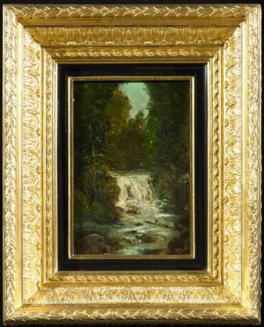 Courbet, Gustave (1819 Ornans - 1877 La Tour de Peitz) - und Werkstatt. Wasserfall im Walde - Foto 2