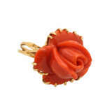 Ring mit geschnitzer Korallen-Rose, - Foto 1