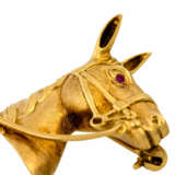 Brosche "Pferdekopf" mit Rubinauge, - photo 5
