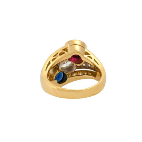 SCHILLING Ring "Trikolore" aus Rubin, Saphir, Brillant - фото 4