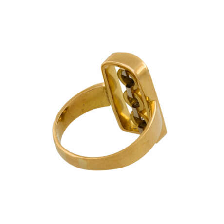 Ring mit 2 Brillanten und 1 Altschliff- Diamant zusammen ca. 1,0 ct, - Foto 3