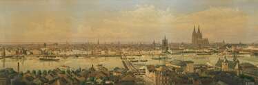 Scheiner, Wilhelm (1852 Siegen - 1922 Köln). Großes Panorama von Köln