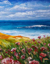 Sky, sea and flowers Sky, sea and flowers