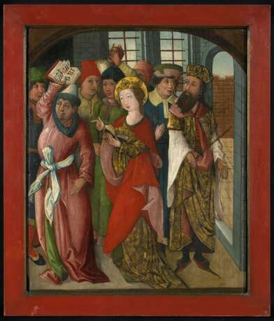 Schwäbischer Meister - um 1450. Disputation der Heiligen Katharina - Foto 2