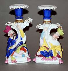 Figurines - candle holders, farforoviy, mid XIX century
