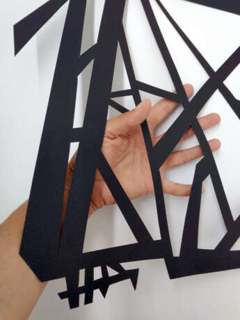 Crane operator Papier Paper cut Postmodern Figurative Kunst Ukraine 2021 - Foto 5
