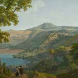 Deutscher Meister - 1. Hälfte 19. Jahrhundert. Landschaft am Nemisee südlich von Rom - фото 1