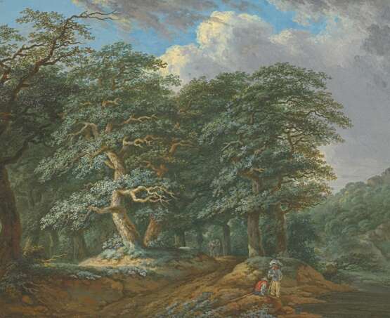 Rauscher, Friedrich (1754 Coburg - 1808 Coburg). Waldlandschaft mit Wanderern - фото 1