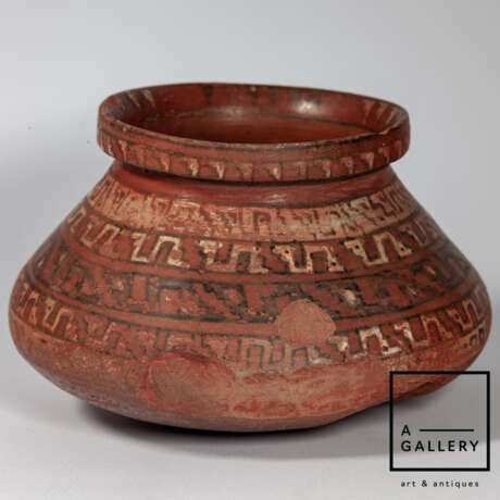 Индейский сосуд “Indian vessel, 900-1200 AD”, Clay, Pigment, Peru, 900-1200 гг. н.э. - photo 3