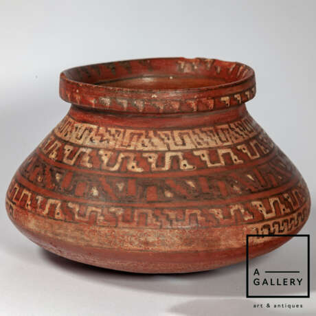 Индейский сосуд “Indian vessel, 900-1200 AD”, Clay, Pigment, Peru, 900-1200 гг. н.э. - photo 4