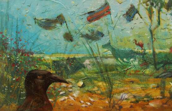 picture “The bird's  Island”, Oil on canvas, Surrealism, philosophical theme, Ukraine, 2015 - photo 5
