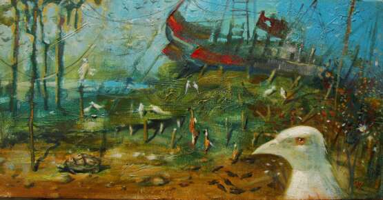 picture “The bird's  Island”, Oil on canvas, Surrealism, philosophical theme, Ukraine, 2015 - photo 6