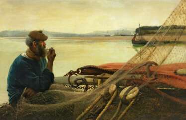 Bartlett, William Henry (1858 - 1932). Fischer im Boot