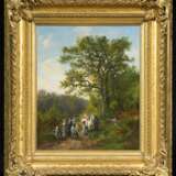 Noel, Jules Achille (1813 Quimper - 1881 Algier). Sonntäglicher Ausflug in bewaldeter Landschaft - Foto 2