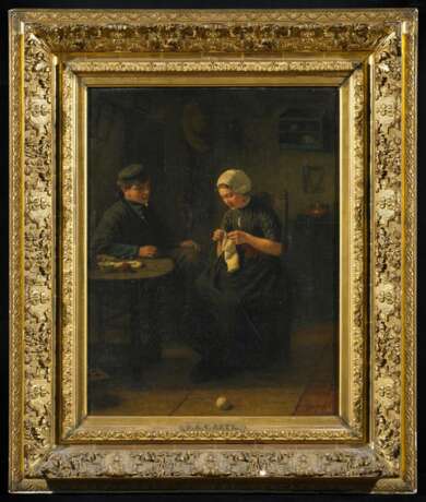 Artz, David Adolf Constant (1837 Den Haag - 1890 Den Haag). Junges Paar in der Stube - фото 2