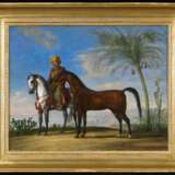 Orientalist (19. Jahrhundert). Arabischer Reiter mit seinen zwei Pferden - Foto 2