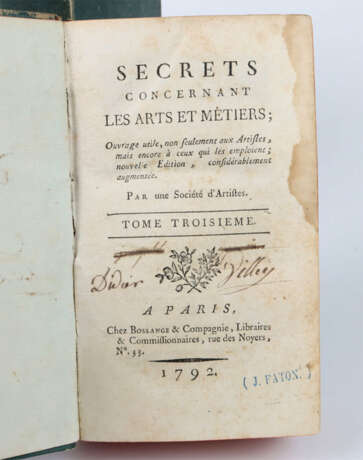 Geheimnisse des Kunsthandwerks Paris 1792 - photo 2