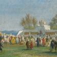 Eeckhout, Victor (1821 Antwerpen - 1880 Tanger). Die Ankunft des Paschas beim traditionellen Opferfest bei Tanger - Auction archive