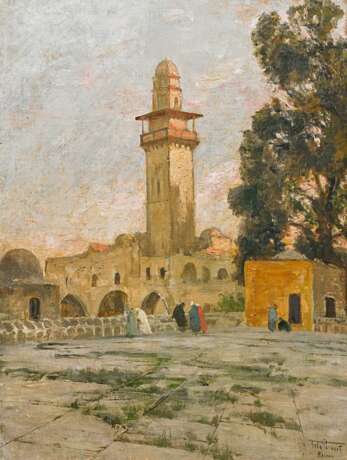 Possart, Felix (1837 Berlin - 1928 Berlin). Minarett auf dem Tempelberg in Jerusalem - фото 1