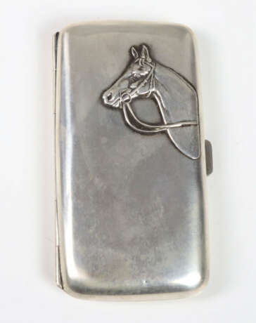 Silber Etui mit Pferdekopf - Foto 1