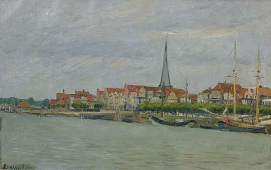 Oppler, Ernst (1867 Hannover - 1929 Berlin). Der alte Hafen von Travemünde - Foto 2