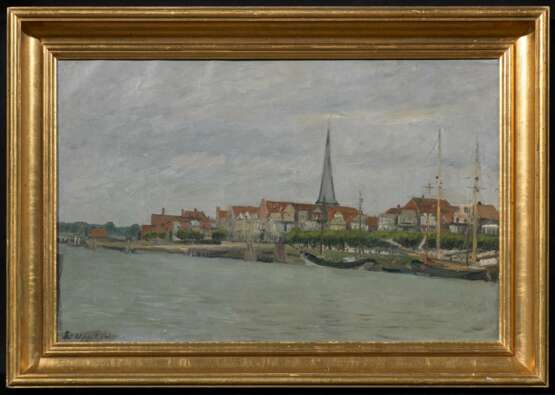 Oppler, Ernst (1867 Hannover - 1929 Berlin). Der alte Hafen von Travemünde - Foto 3