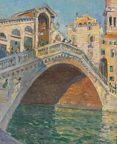 Schlichting, Max (1866 Sagan - 1937 Bad Tölz). Die Rialtobrücke in Venedig - Foto 1