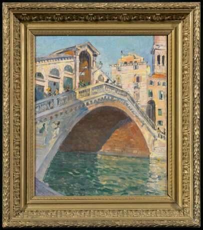 Schlichting, Max (1866 Sagan - 1937 Bad Tölz). Die Rialtobrücke in Venedig - Foto 2