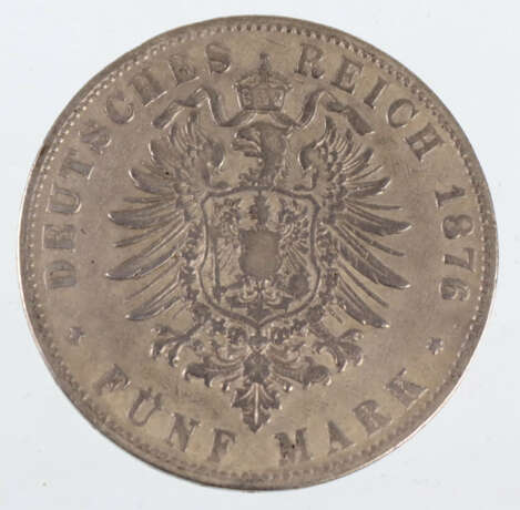 5 Mark Friedrich Grosherzog von Baden 1876G - фото 2