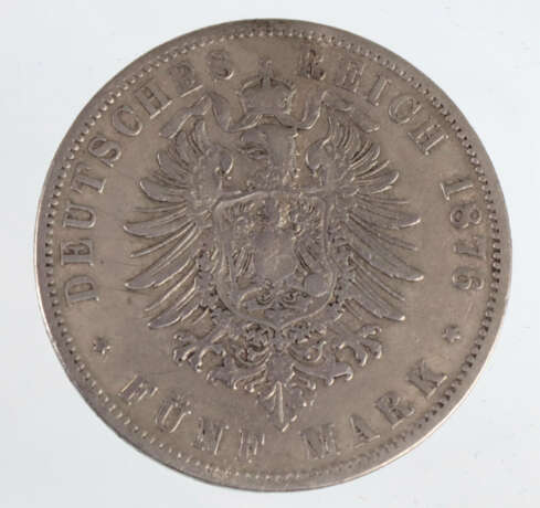 5 Mark Wilhelm I Preussen 1876A - Foto 2