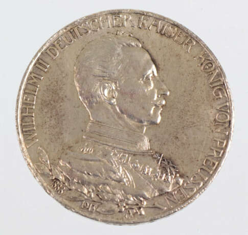 3 Mark Kaiser Wilhelm II Preussen 1913A - photo 1