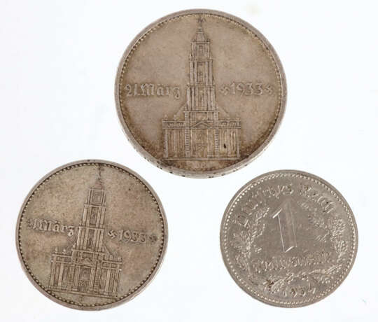 1, 2 und 5 Reichsmark 1934 - photo 1