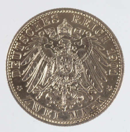 2 Mark Deutsches Reich Preussen 1901 - Foto 2