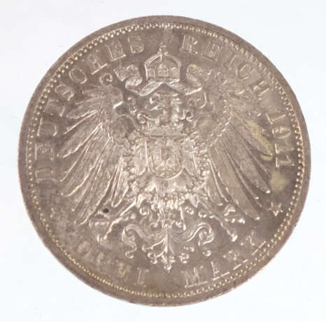 3 Mark Wilhelm II von Württemberg 1911 F - photo 2