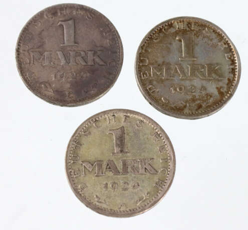 3 x 1 Mark Weimarer Republik 1924 - photo 1