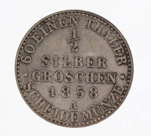 1/2 Silbergroschen 1858 - photo 1