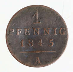 1 Pfennig Waldeck-Pyrmont 1845 A