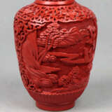 Asiatische Rotlack Vase - photo 2